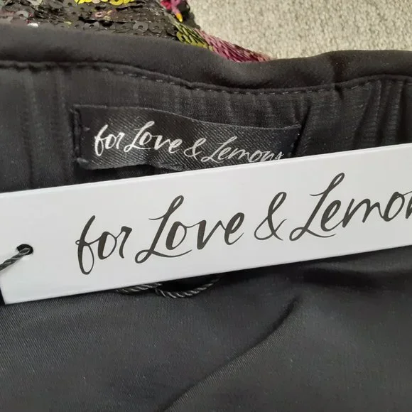 NWT FOR LOVE & LEMONS SAN JUNIPERO SEQUIN SKIRT - Picture 6 of 7